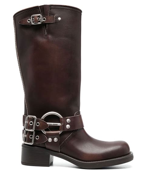 miu miu knee high boots|miu moto boots.